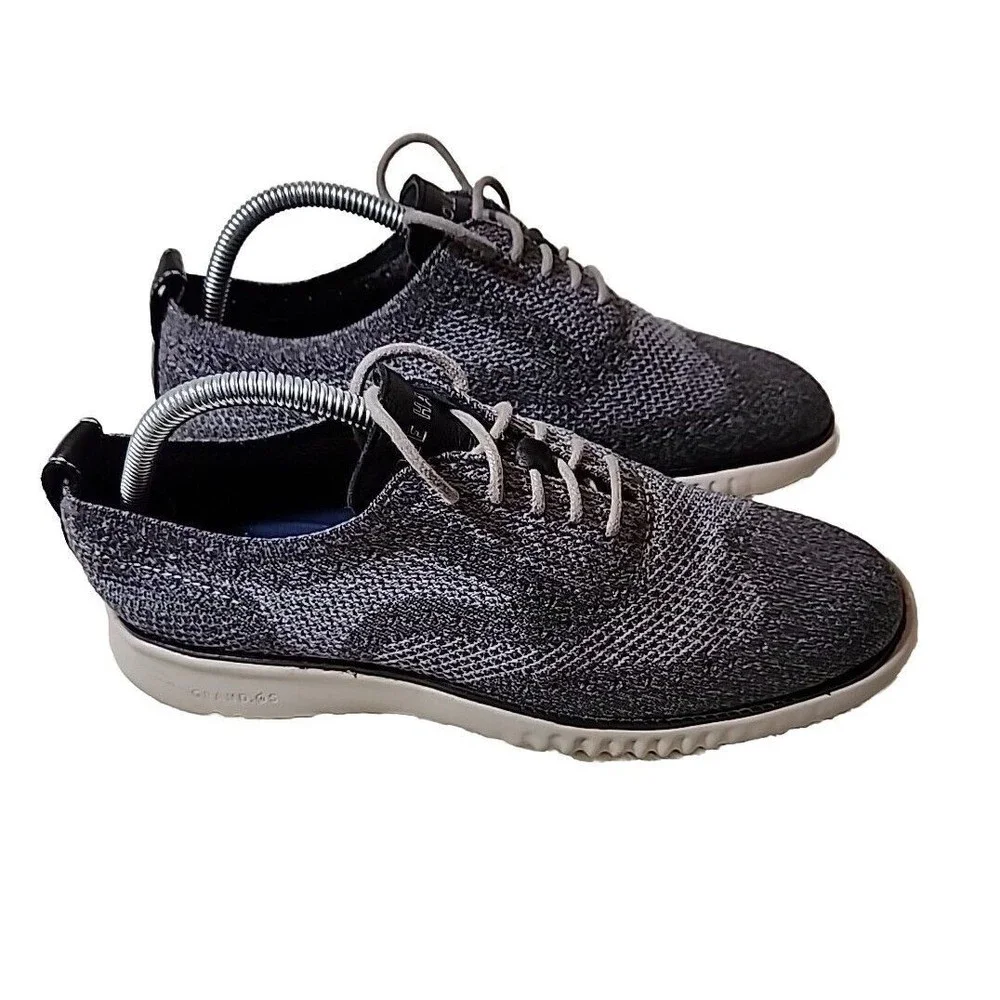 Cole Haan 2.ZeroGrand Knit Stitchlite Wingtip Oxfords Vapor Grey‎ Mens Size 7.5